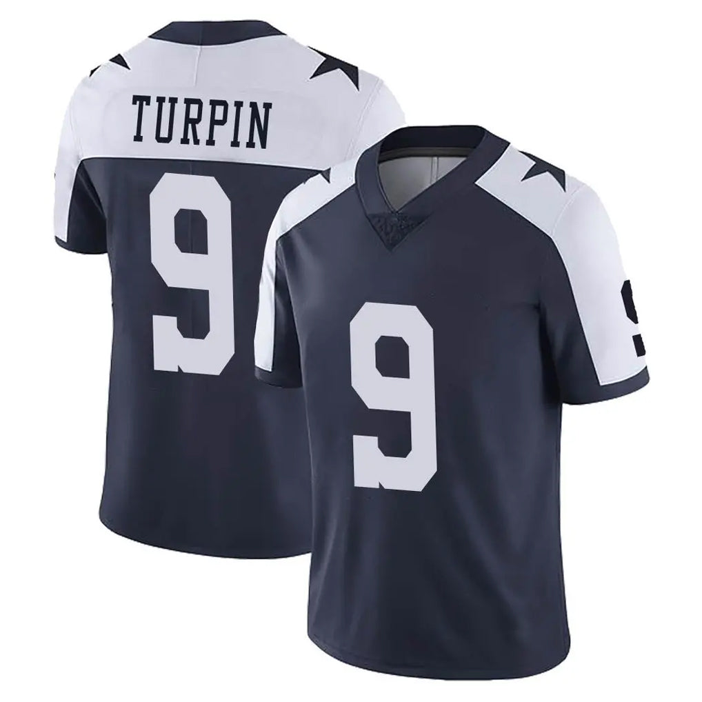 Crovyle D.Cowboys #9 KaVontae Turpin Player Navy-White Limited Alternate Vapor Untouchable Home Game Stitched Jerseys