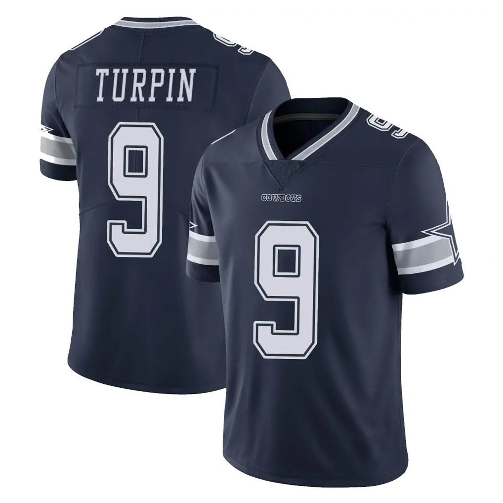 Crovyle D.Cowboys #9 KaVontae Turpin Player Navy Vapor Untouchable Limited Home Game Stitched Jerseys
