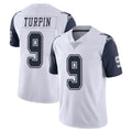 Crovyle D.Cowboys #9 KaVontae Turpin Player White-Navy Limited Color Rush Vapor Untouchable Home Game Stitched Jerseys