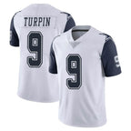 Crovyle D.Cowboys #9 KaVontae Turpin Player White-Navy Limited Color Rush Vapor Untouchable Home Game Stitched Jerseys