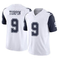 Crovyle D.Cowboys #9 KaVontae Turpin Player White-Navy Limited Vapor F.U.S.E. Home Game Stitched Jerseys