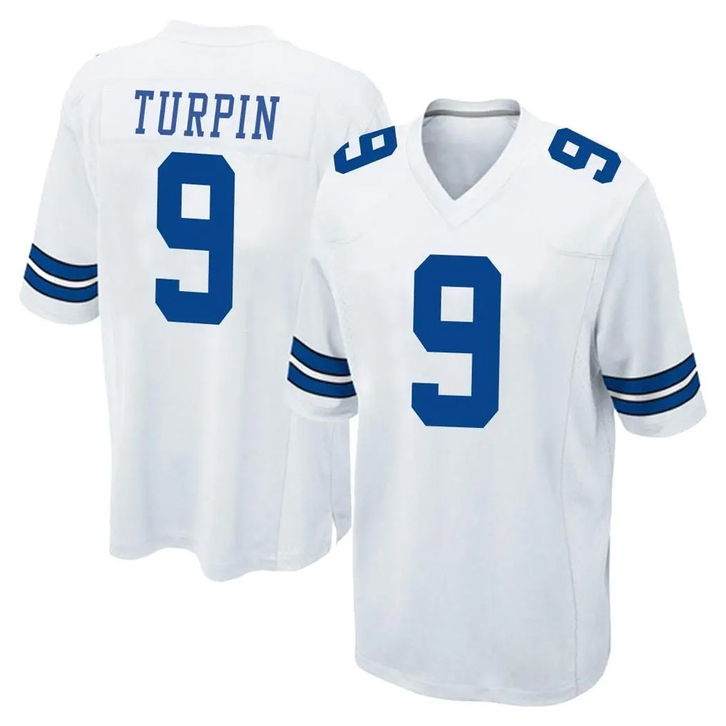 Crovyle D.Cowboys #9 KaVontae Turpin Player White Home Game Stitched Jerseys
