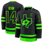 Crovyle D.Stars #14 Jamie Benn Black Alternate Premium Jerseys