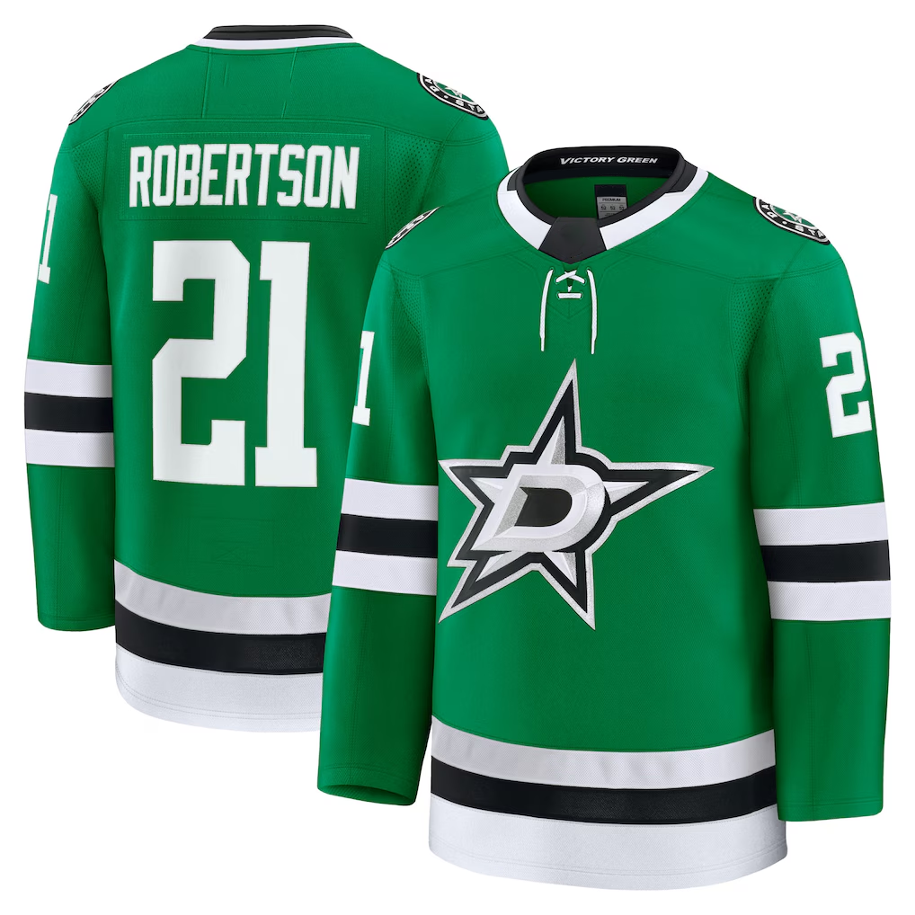 Crovyle D.Stars #21 Jason Robertson Kelly Green Home Premium Jerseys