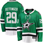 Crovyle D.Stars #29 Jake Oettinger Kelly Green Home Breakaway Player Jerseys
