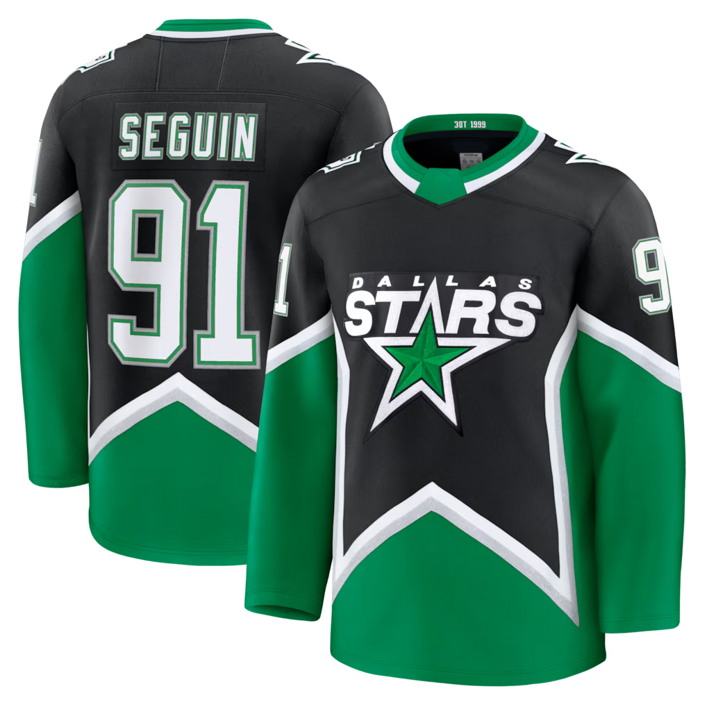 Crovyle D.Stars #91 Tyler Seguin Black Alternate Premium Jerseys