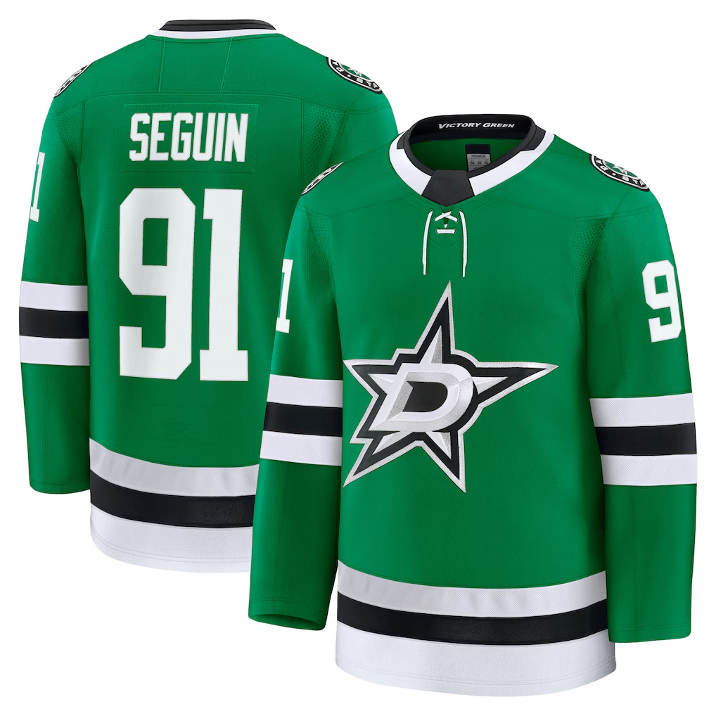 Crovyle D.Stars #91 Tyler Seguin Kelly Green Home Premium Jerseys