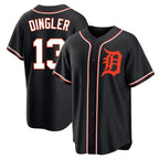 Crovyle D.Tigers #13 Dillon Dingler Player Black Fashion Out Home Game Stitched Jerseys