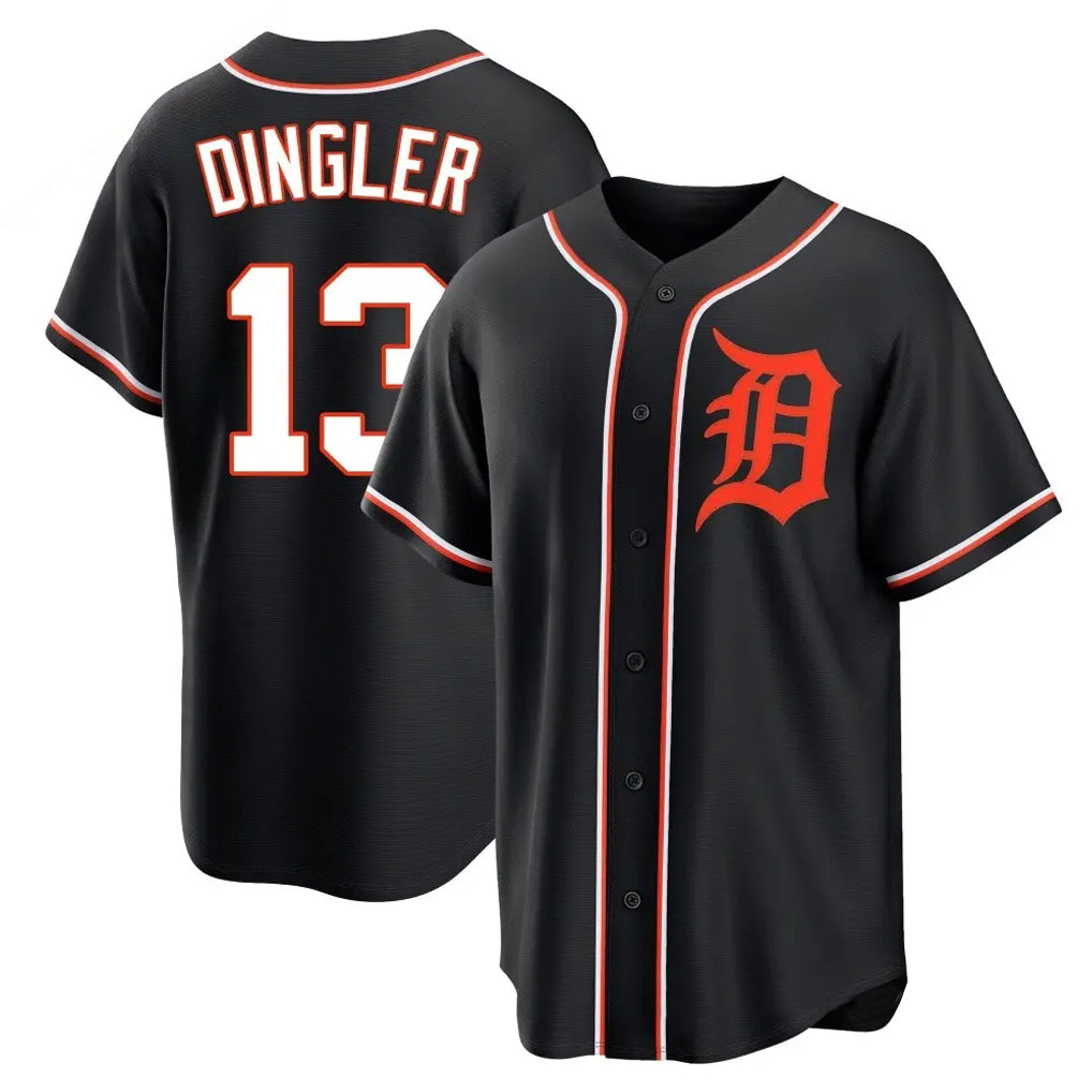Crovyle D.Tigers #13 Dillon Dingler Player Black Fashion Out Home Game Stitched Jerseys