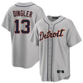 Crovyle D.Tigers #13 Dillon Dingler Player Gray Home Game Stitched Jerseys