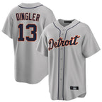 Crovyle D.Tigers #13 Dillon Dingler Player Gray Home Game Stitched Jerseys