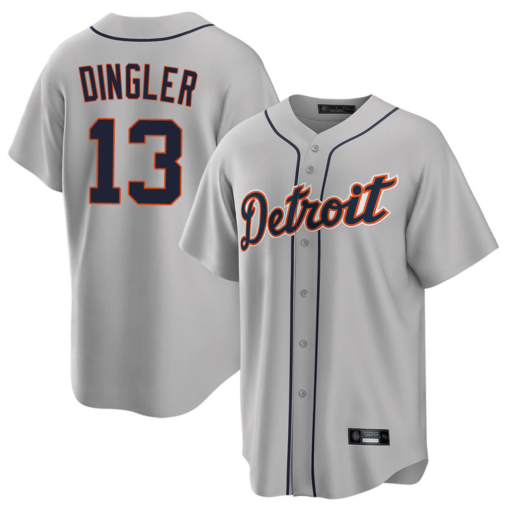 Crovyle D.Tigers #13 Dillon Dingler Player Gray Home Game Stitched Jerseys
