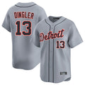 Crovyle D.Tigers #13 Dillon Dingler Player Gray Home Limited Stitched Jerseys