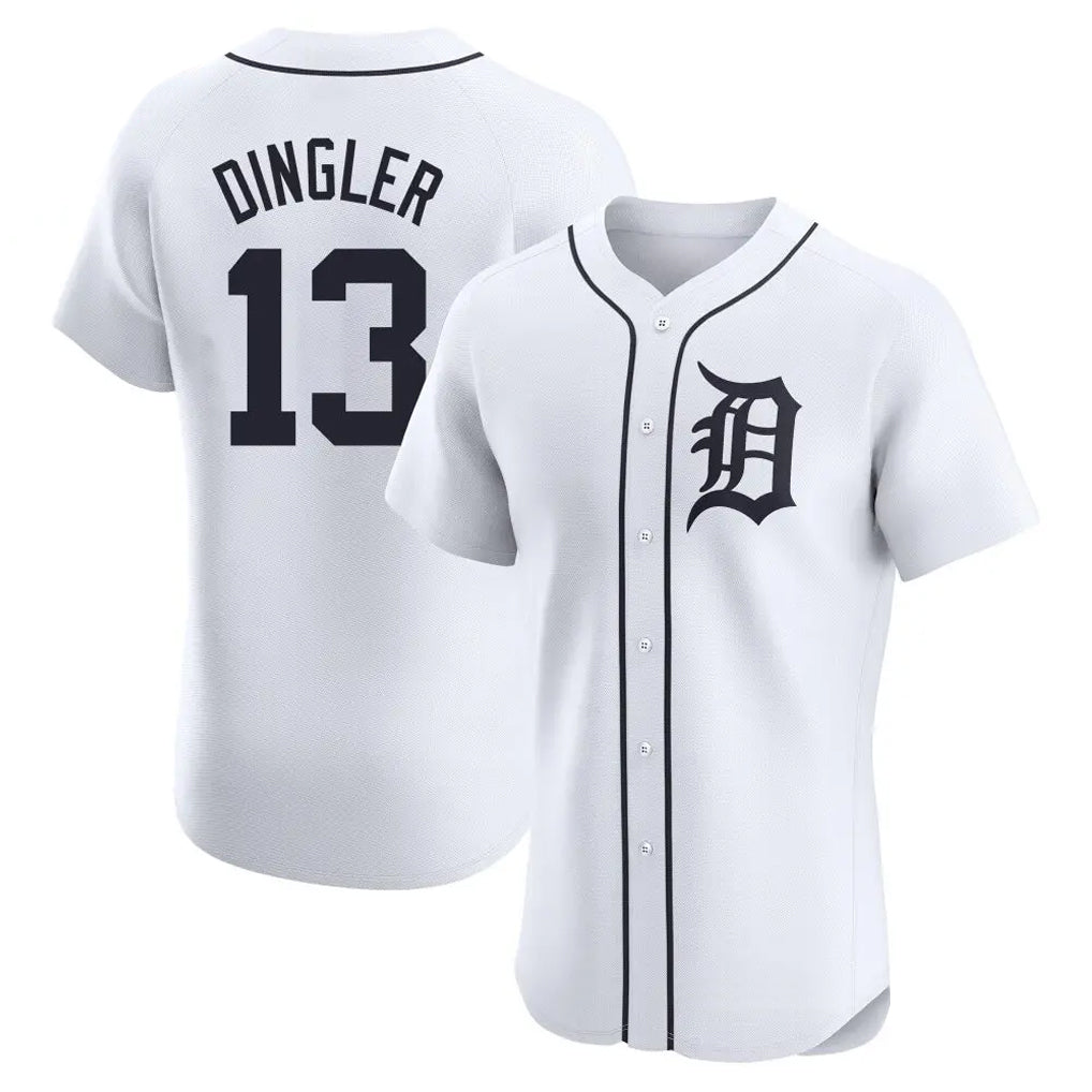 Crovyle D.Tigers #13 Dillon Dingler Player White Limited Elite Home Stitched Jerseys