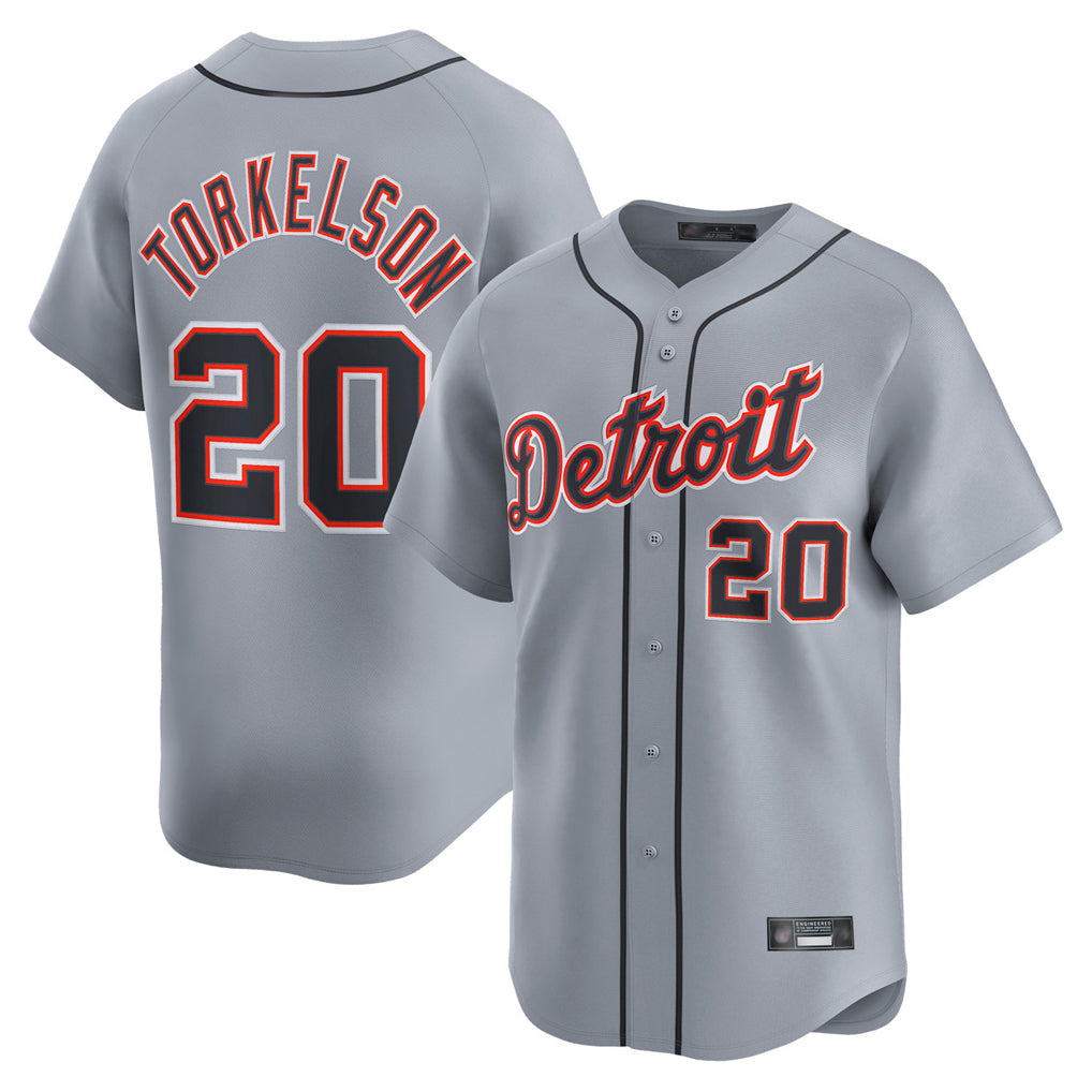 Crovyle D.Tigers #20 Spencer Torkelson Player Gray Home Limited Stitched Jerseys