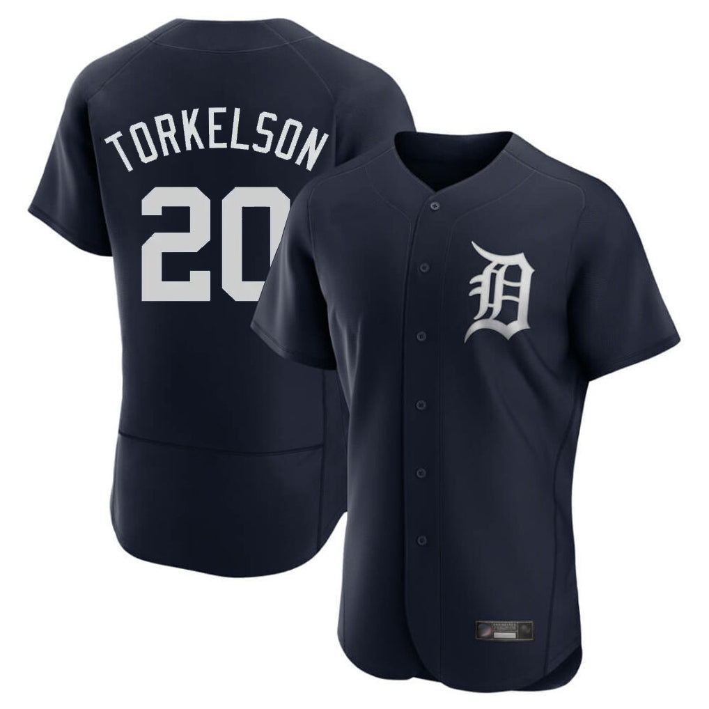 Crovyle D.Tigers #20 Spencer Torkelson Player Navy Limited Elite Home Stitched Jerseys