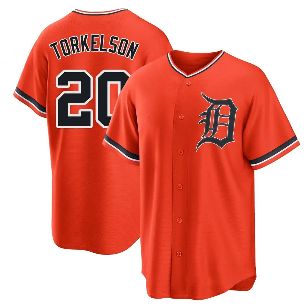 Crovyle D.Tigers #20 Spencer Torkelson Player Orange Home Game Stitched Jerseys