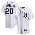 Crovyle D.Tigers #20 Spencer Torkelson Player White Home Game Stitched Jerseys