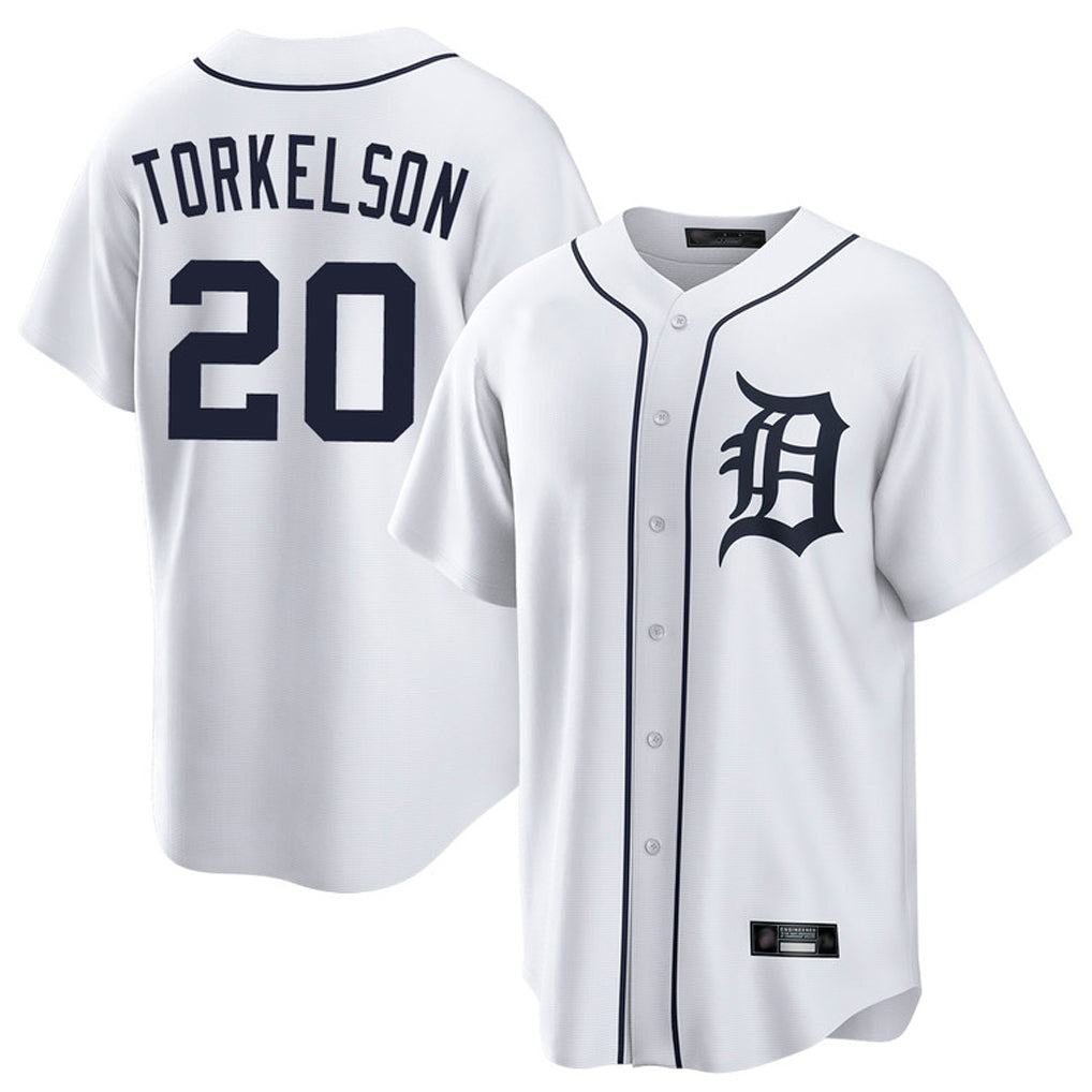 Crovyle D.Tigers #20 Spencer Torkelson Player White Home Game Stitched Jerseys
