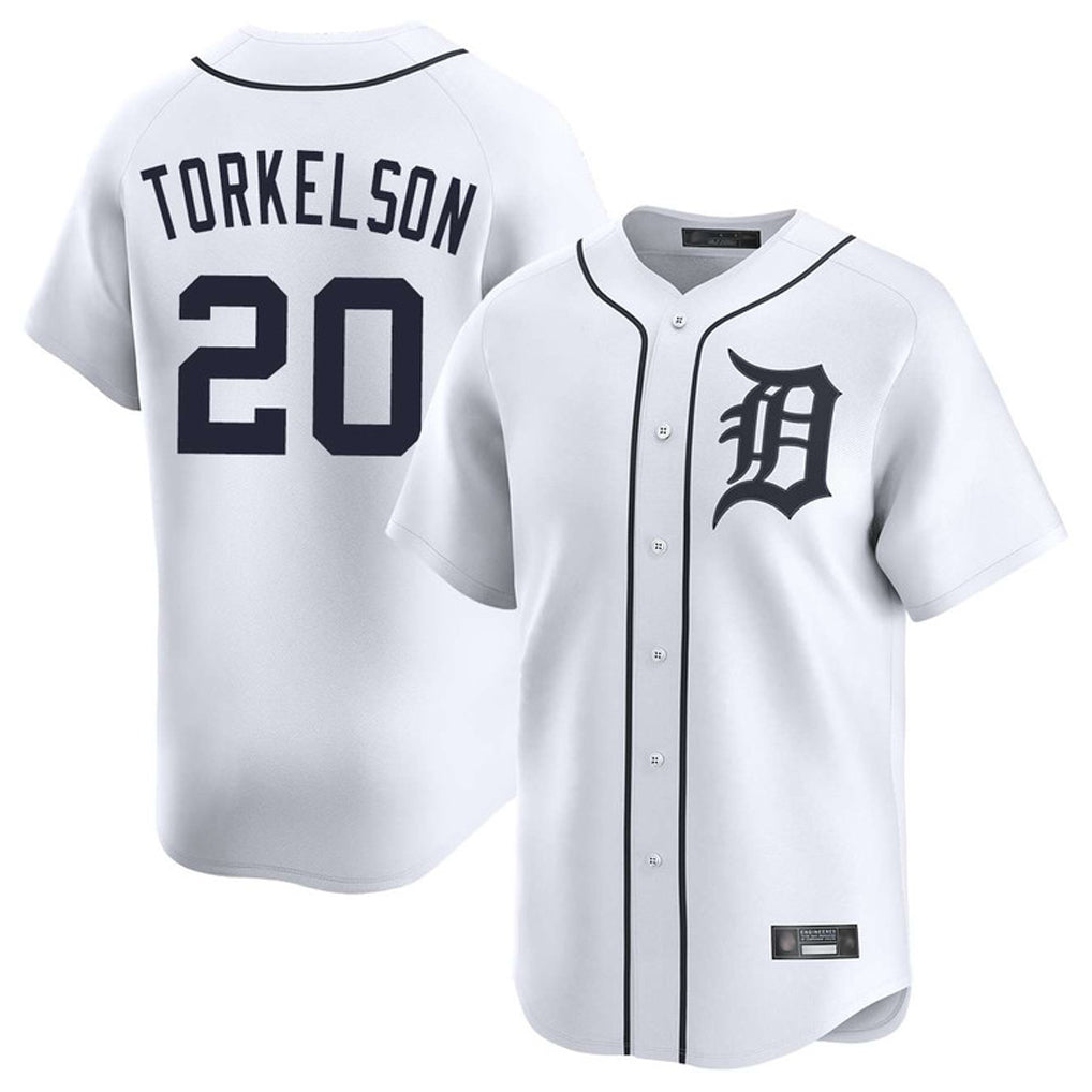 Crovyle D.Tigers #20 Spencer Torkelson Player White Home Limited Stitched Jerseys