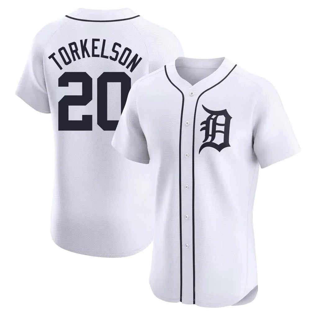 Crovyle D.Tigers #20 Spencer Torkelson Player White Limited Elite Home Stitched Jerseys
