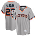 Crovyle D.Tigers #23 Kirk Gibson Player Gray Cooperstown T-shirt Home Game Stitched Jerseys