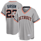 Crovyle D.Tigers #23 Kirk Gibson Player Gray Cooperstown T-shirt Home Game Stitched Jerseys