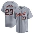 Crovyle D.Tigers #23 Kirk Gibson Player Gray Home Limited Stitched Jerseys