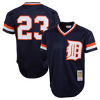 Crovyle D.Tigers #23 Kirk Gibson Player Mitchell & Ness Navy 1984 Mesh Batting Practice  T-shirt Stitched Jerseys