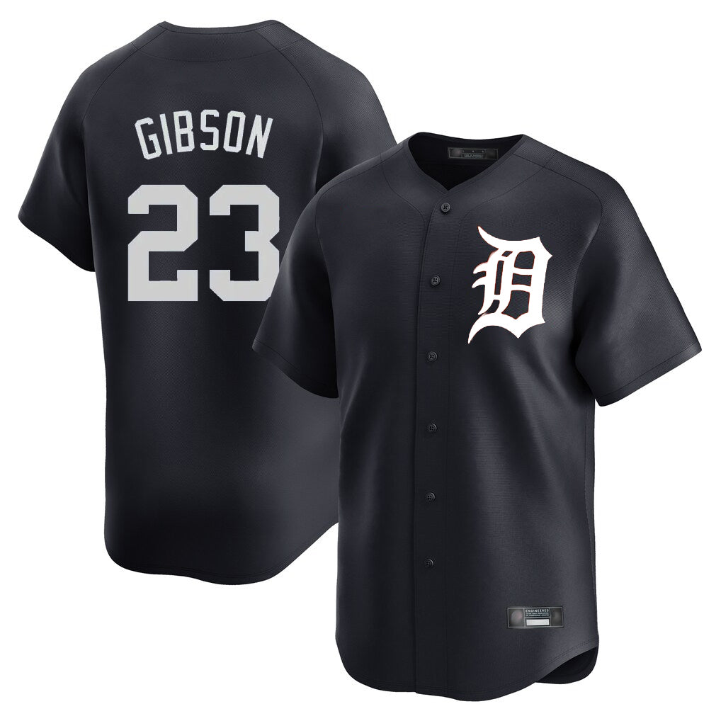 Crovyle D.Tigers #23 Kirk Gibson Player Navy Home Limited Game Stitched Jerseys