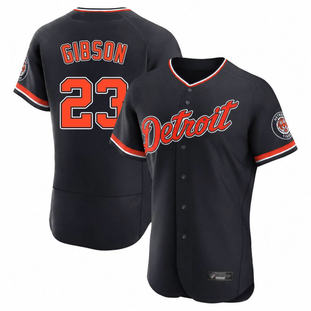 Crovyle D.Tigers #23 Kirk Gibson Player Navy Limited Elite Home Game Stitched Jerseys