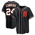Crovyle D.Tigers #24 Miguel Cabrera Player Black Fashion Out Home Game Stitched Jerseys