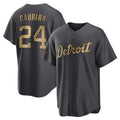 Crovyle D.Tigers #24 Miguel Cabrera Player Charcoal All-Star Home Game Stitched Jerseys
