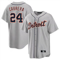 Crovyle D.Tigers #24 Miguel Cabrera Player Gray Home Game Stitched Jerseys