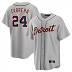 Crovyle D.Tigers #24 Miguel Cabrera Player Gray Home Game Stitched Jerseys