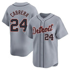 Crovyle D.Tigers #24 Miguel Cabrera Player Gray Home Limited Stitched Jerseys