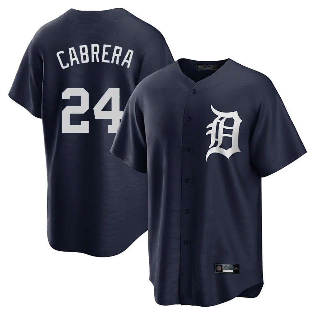 Crovyle D.Tigers #24 Miguel Cabrera Player Navy Game Home Stitched Jerseys