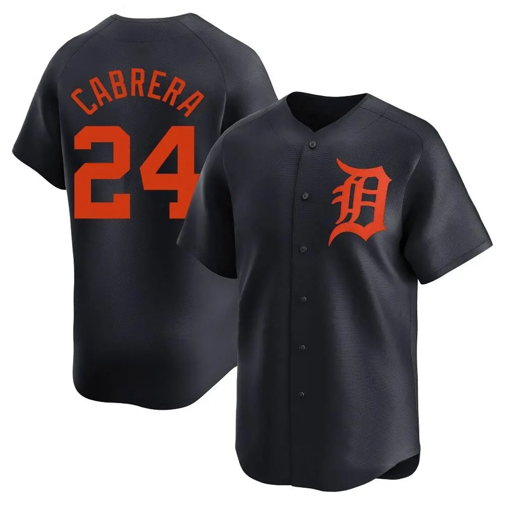 Crovyle D.Tigers #24 Miguel Cabrera Player Navy Home Limited Stitched Jerseys