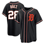 Crovyle D.Tigers #28 Javier B¨¢ez Player Black Fashion Out Home Game Stitched Jerseys