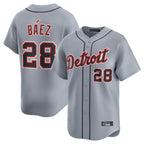 Crovyle D.Tigers #28 Javier B¨¢ez Player Gray Home Limited Stitched Jerseys