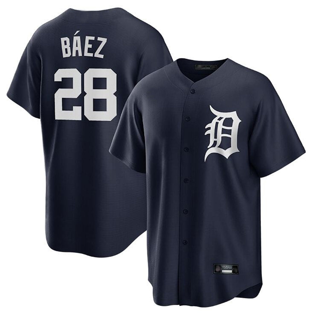 Crovyle D.Tigers #28 Javier B¨¢ez Player Navy Game Home Stitched Jerseys