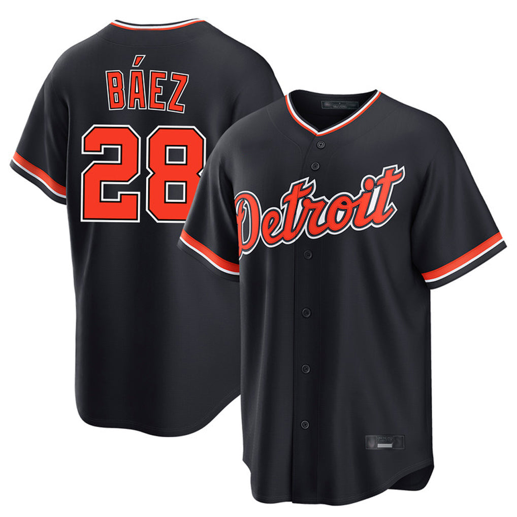 Crovyle D.Tigers #28 Javier B¨¢ez Player Navy Home Game Stitched Jerseys