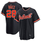 Crovyle D.Tigers #28 Javier B¨¢ez Player Navy Home Game Stitched Jerseys