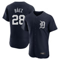 Crovyle D.Tigers #28 Javier B¨¢ez Player Navy Limited Elite Home Stitched Jerseys