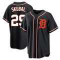 Crovyle D.Tigers #29 Tarik Skubal Player Black Fashion Out Home Game Stitched Jerseys