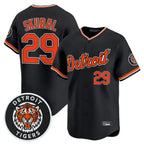 Crovyle D.Tigers #29 Tarik Skubal Player Black Limited Home Stitched Jerseys
