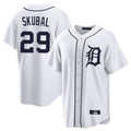 Crovyle D.Tigers #29 Tarik Skubal Player White Home Game Stitched Jerseys