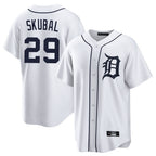 Crovyle D.Tigers #29 Tarik Skubal Player White Home Game Stitched Jerseys