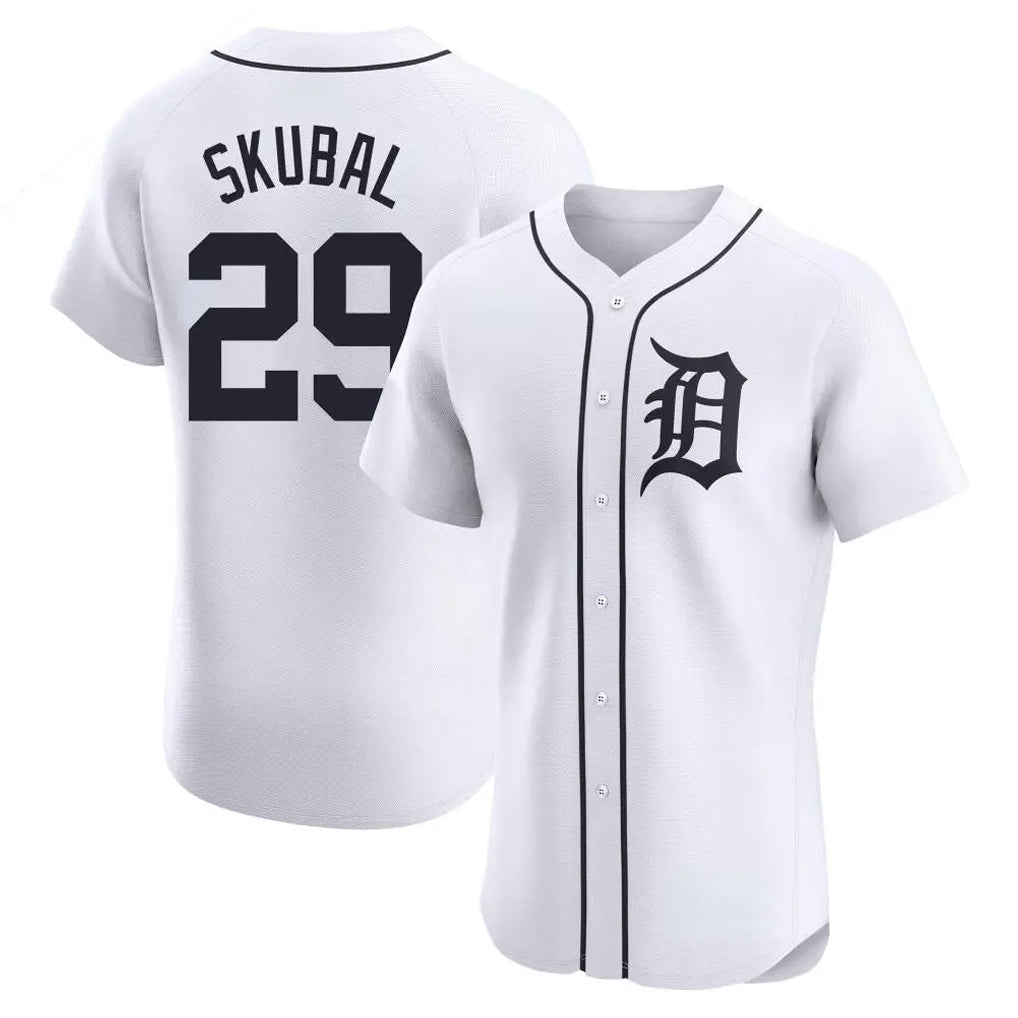 Crovyle D.Tigers #29 Tarik Skubal Player White Limited Elite Home Stitched Jerseys