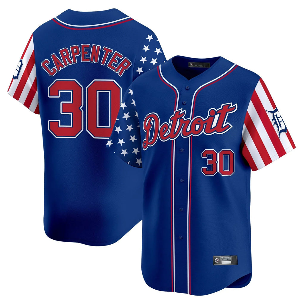 Crovyle D.Tigers #30 Kerry Carpenter Player Royal Independence Day Vapor Premier Limited Stitched Jerseys